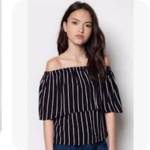 OMEGA COLLECTION OFF/ON SHOULDER TOP…..360